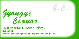 gyongyi csomor business card