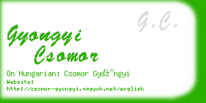 gyongyi csomor business card